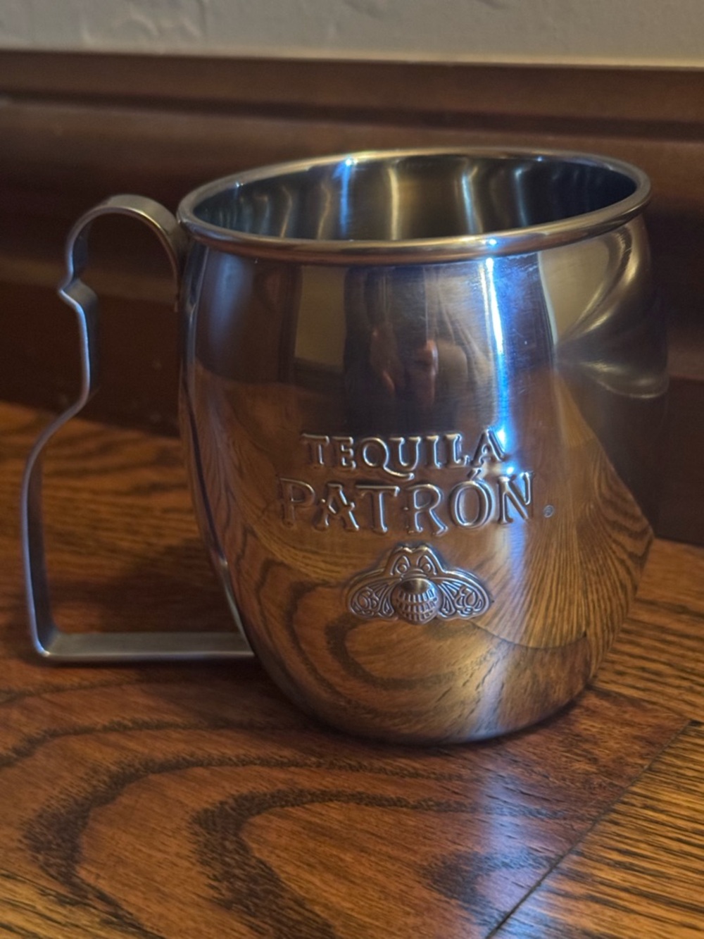 Patron Tequila Stainless Steel Moscow Mule Bee Mug - Silver